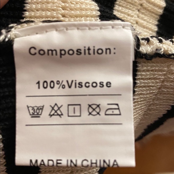 Striped Black and Cream Knit Loungewear Set - Picture 4 of 7